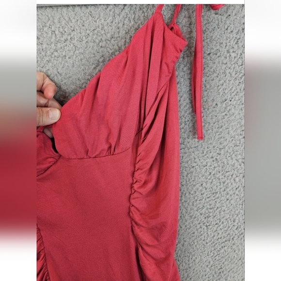 ASOS Womens Mini Cami Dress Sz 8 Side Ruching Adjustable Straps Slinky & Sexy - Picture 8 of 16